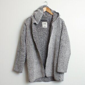 Victorias Secret Pink Sherpa Hooded Cardigan Womens XS Gray